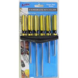 24 Pieces 6 Screwdriver Set With Holder - Screwdrivers and Sets