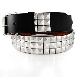 48 of Pyramid Studded Silver Belt