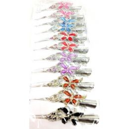 48 Units of 5inch Salon Clip Metal W/ Butterfly Hair Accessory - Hair Accessories