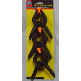 48 Pieces 3 Pcs Set 4' Black Small Spring Clamp - Clamps