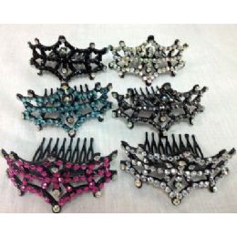 48 Wholesale Hair Comb Assorted Colors