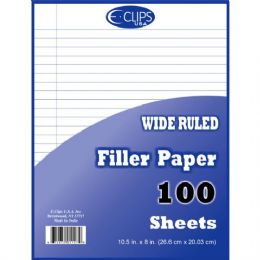 60 Wholesale Filler Paper, 100 Count, Wide Ruled