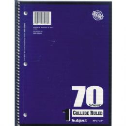25 Pieces 1 Subject Notebook, 70 Sheets, College Ruled - Notebooks