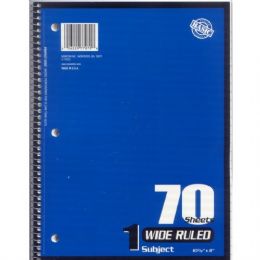 36 Wholesale Norcom 1 Subject Wide Ruled Notebook