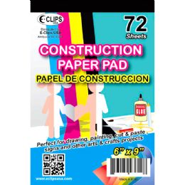 48 Wholesale Construction Paper Pad, 6x9, 72 Sheets