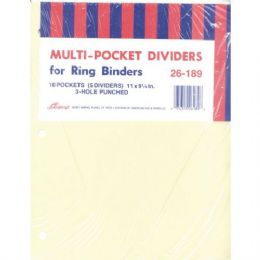 20 Packs Ampad Pocket Dividers - 5 Pk. - 10 Pockets - Tab Dividers