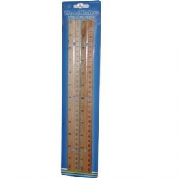48 Pieces Wooden Ruler 2pk . - Rulers