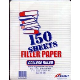 24 Pieces 150 Ct Ampad Filler Paper College Ruled - Paper
