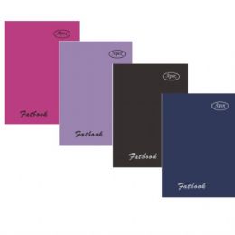 48 Pieces Poly Fat Book, 5.5"x4", 200 Sheets - Hot Pint, Lilac, Black, Navy - Notebooks