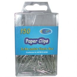 48 Units of Silver Paper Clips 150ct - Push Pins and Tacks