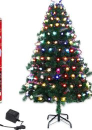4 Pieces 208 Tip 6 Foot Led Christmas Tree With Light And Accessories - Christmas Decorations