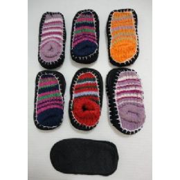 12 Wholesale Kids NoN-Slip Knitted Booties 6-8