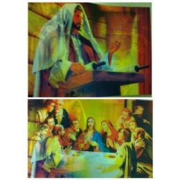 50 Pieces 13.5"x9.75" 3d ImagE--Jesus/the Last Supper - Wall Decor