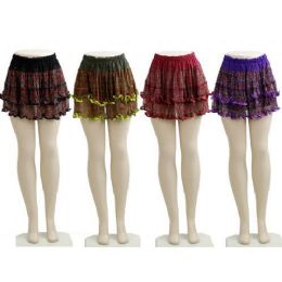 72 Wholesale Ladies Floral Mini Skirts
