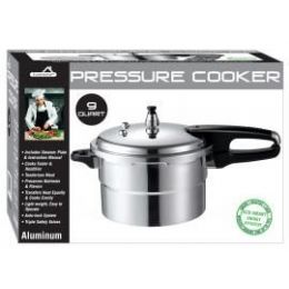 4 Units of 9.0 Qt Aluminum Pressure Cooker - Stainless Steel Cookware