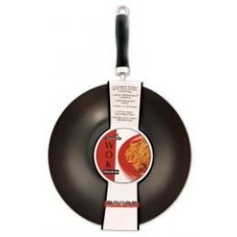6 Pieces 12inch Carbon Steel Wok 6.5 Quart - Pots & Pans