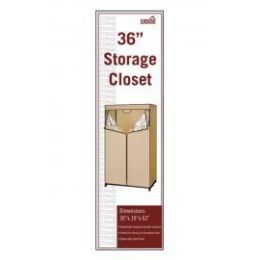 6 Pieces Storage Closet Beige And Brown - Storage & Organization