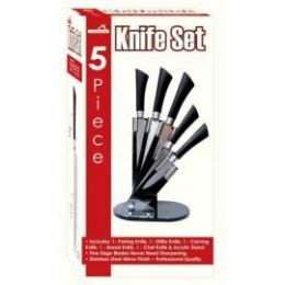 6 Pieces 5 Piece Knife Stand With Acrylic Stand - Kitchen Knives