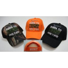 24 Wholesale Born To HunT-Forced To Work Hat