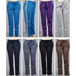 48 Wholesale Laides Pants Stripe & 2 Pocket