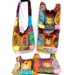 5 Pieces Nepal Hobo Bags With Owl And Front Pocket Tie Dye Purse - Handbags