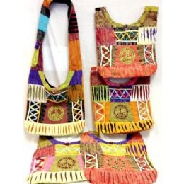 5 Units of Peace Sign Hobo Bags Sling Purses Assorted Colors - Handbags