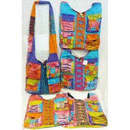 5 Wholesale Nepal Four Pockets Design Hobo Bags Sling Purses Ast