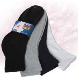 48 of Boys Ankle Sock 4 Pair Value Pack Assorted Colors