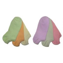 48 Wholesale Women 3 Pack Ankle Sock Solid Colors