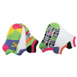 48 Pairs Women Assorted Print 3 Pack Ankle Sock - Womens Ankle Sock