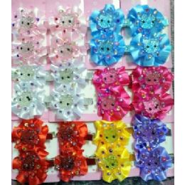 120 Wholesale Kitty Hair Clip Assroted Colors