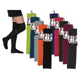 48 Pairs Women Over The Knee Solid Colors - Womens Over the knee sock