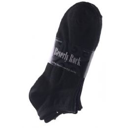 60 Wholesale Mens 3 Pack Low Cut Sock Size 10-13 Black Color Only