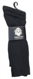 60 Wholesale Men's Dress Sock Size 10-13 Black Color Only