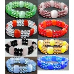 36 Units of Cat Eyes Crystal Bracelet Jewelry - Bracelets