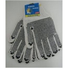 48 Pairs MultI-Purpose Work Gloves With Black Rubber Dots - Workout Gear