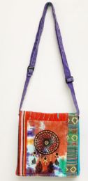 10 Wholesale Tie Dye Dream Catcher Hippie Mini Bag