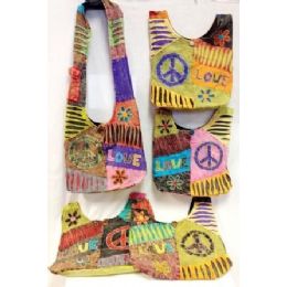 36 Pieces Hippie Style Tie Dye Nepal Hobo Bags Love Peace Purse - Handbags