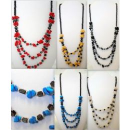 48 Wholesale Stone Chips Magnetic Necklace