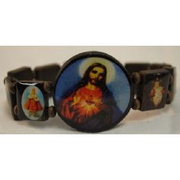 120 Wholesale Wood Bracelet Rosary Jesus