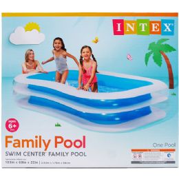 2 Pieces 103"x69" Swim Center Family Pool In Color Box, Age 6+ - Summer Toys