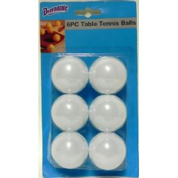 48 Units of Table Tennis Ping Pong Balls 6 Pack - Toy Sets