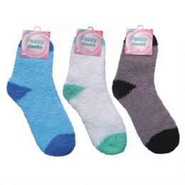 48 Wholesale SocK-Toe & Heel Fuzzy Sock