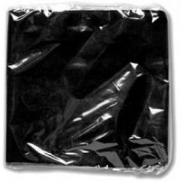 288 Pieces Black Solid Bev Napkins 20ct - Party Paper Goods
