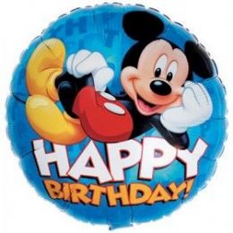 100 Wholesale Mylar 18" LC-Mickey Happy B-Day