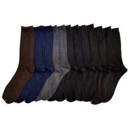 120 Wholesale Men's Dress Sock In Assorted Colors