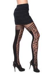36 Wholesale One Size Only Ladies Leopard Print Tights