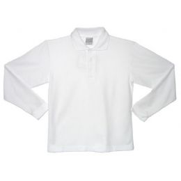24 Pieces Boys School Uniform Polo Shirt In White - Boys School Uniforms