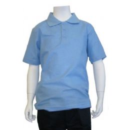 12 of Boys School Uniform Polo Shirt Light Blue Color