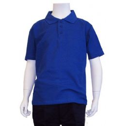 12 Pieces Boys School Uniform Polo Shirt Royal Blue Color - Boys School Uniforms